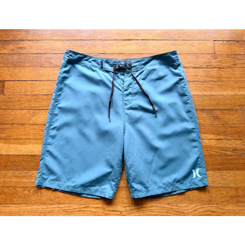 HURLEY Solid Blue Boardshorts Mens sz 34